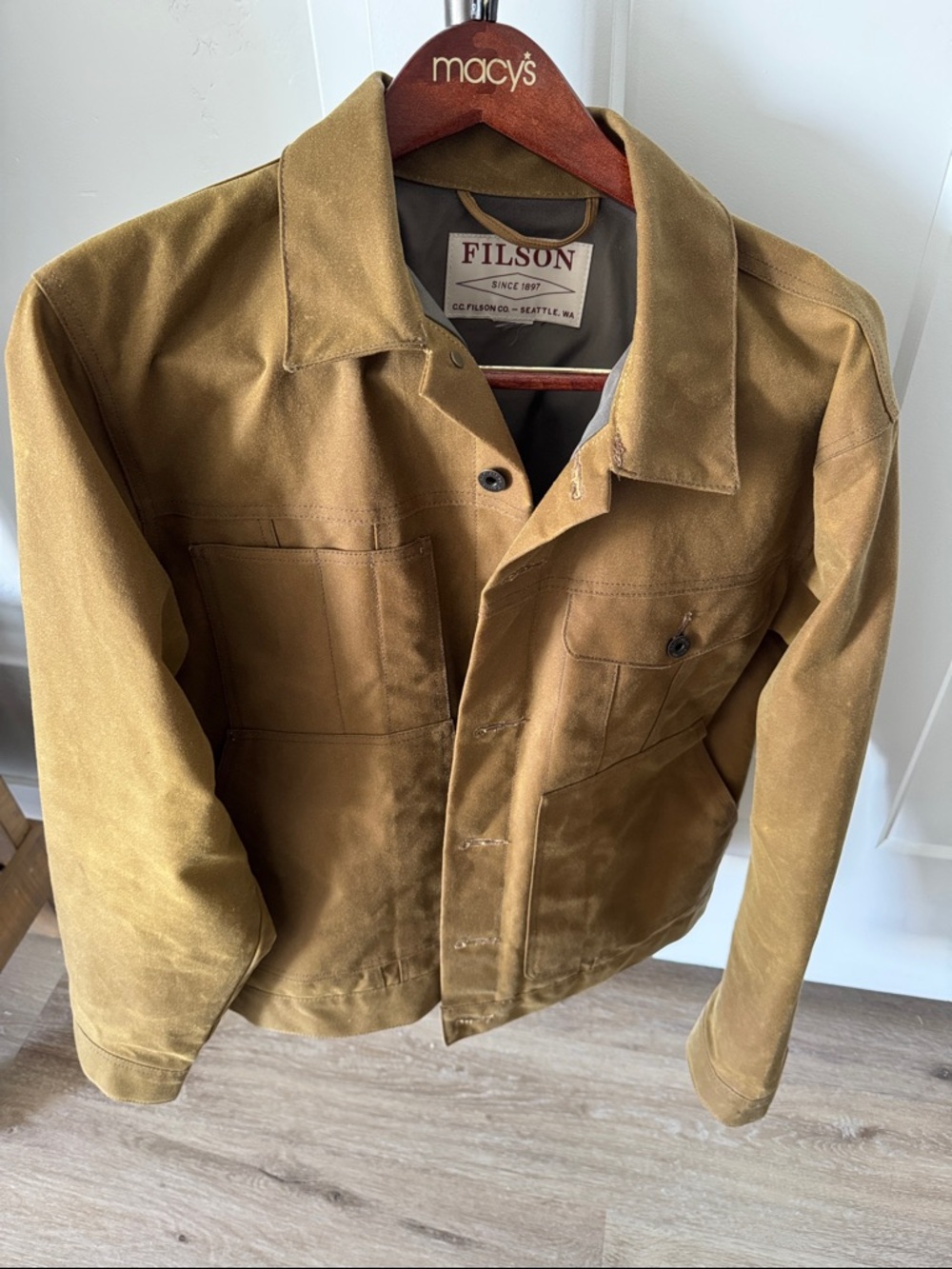 Filson Short Lined Cruiser Tin Cloth Jacket